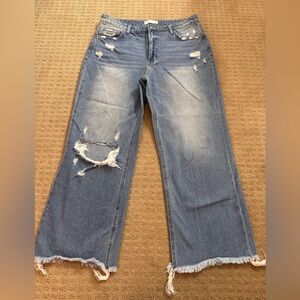Vervet Straight Leg Distressed Jean